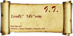 Izsó Tünde névjegykártya