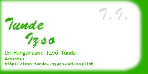 tunde izso business card